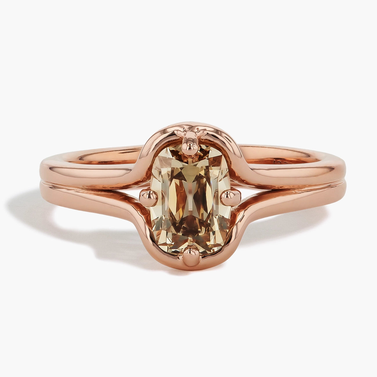 Desert Diamond Double Band Engagement Ring