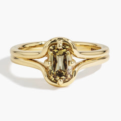 Desert Diamond Double Band Engagement Ring