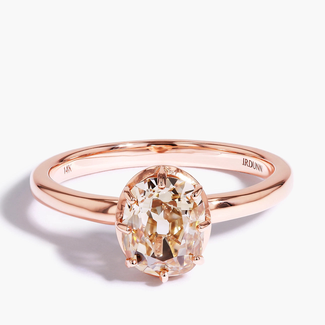 1 Carat Champagne Engagement Ring in 14K Rose Gold