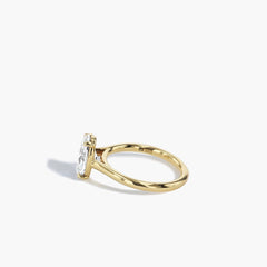 Oval Diamond Ultra Thin Solitaire Engagement Ring Setting