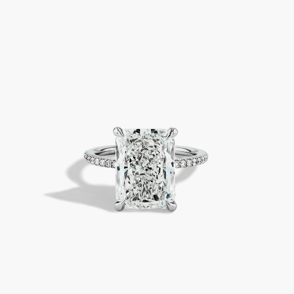 7 Carat Radiant-Cut Micro Pavé Engagement Ring