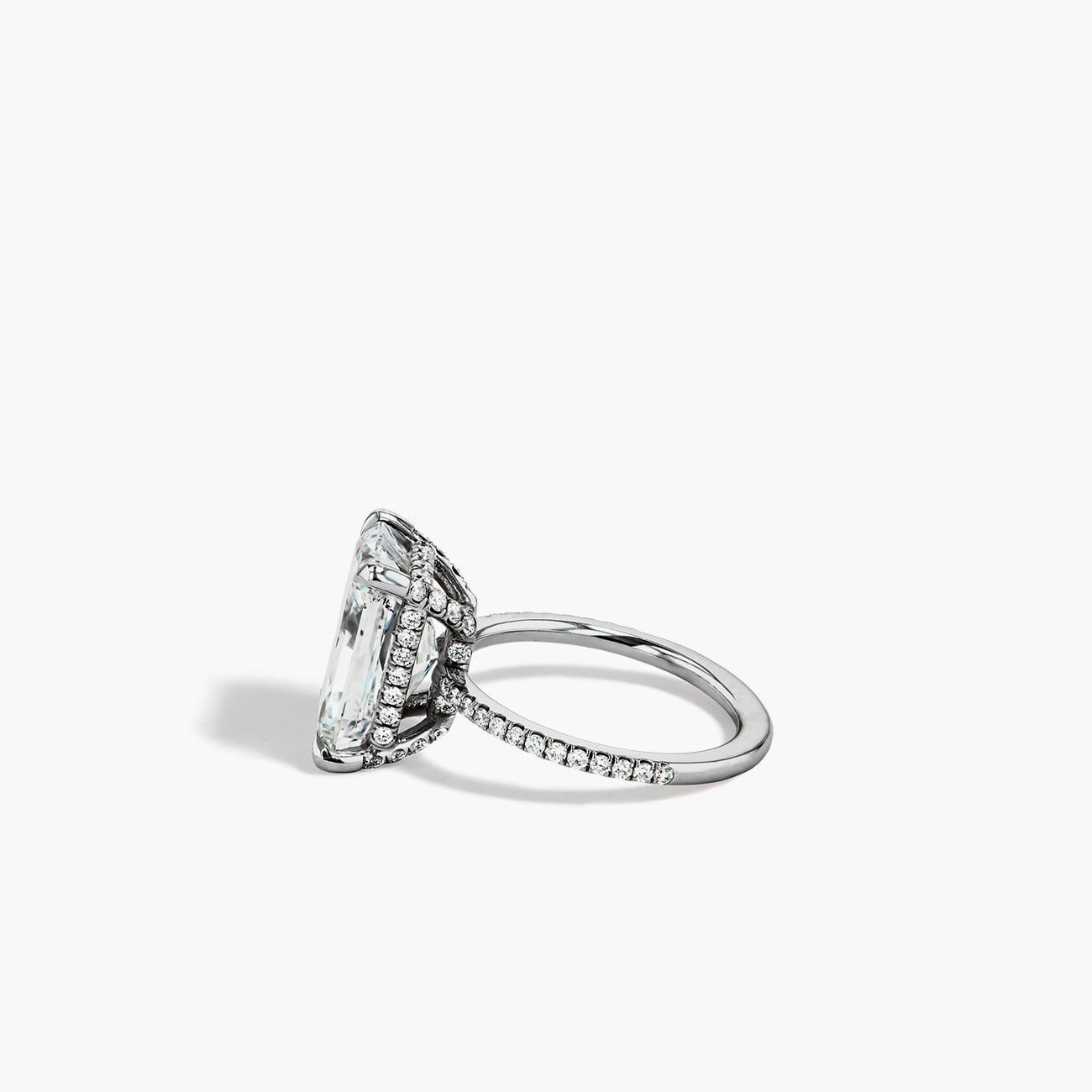 7 Carat Radiant-Cut Micro Pavé Engagement Ring