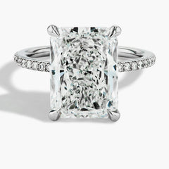 7 Carat Radiant-Cut Micro Pavé Engagement Ring