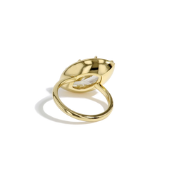 6 Carat Marquise Yellow Diamond Engagement Ring