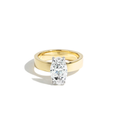 Oval Diamond Hidden Halo Engagement Ring