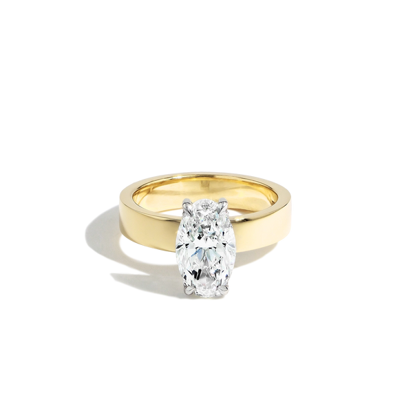 Oval Diamond Hidden Halo Engagement Ring