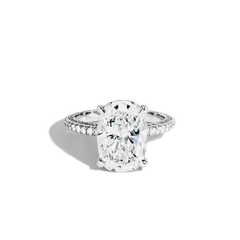 5 Carat Cushion-Cut Micro Pavé Engagement Ring