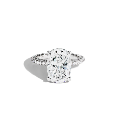 5 Carat Cushion-Cut Micro Pavé Engagement Ring - Private Label product