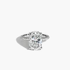 5 Carat Cushion-Cut Micro Pavé Engagement Ring