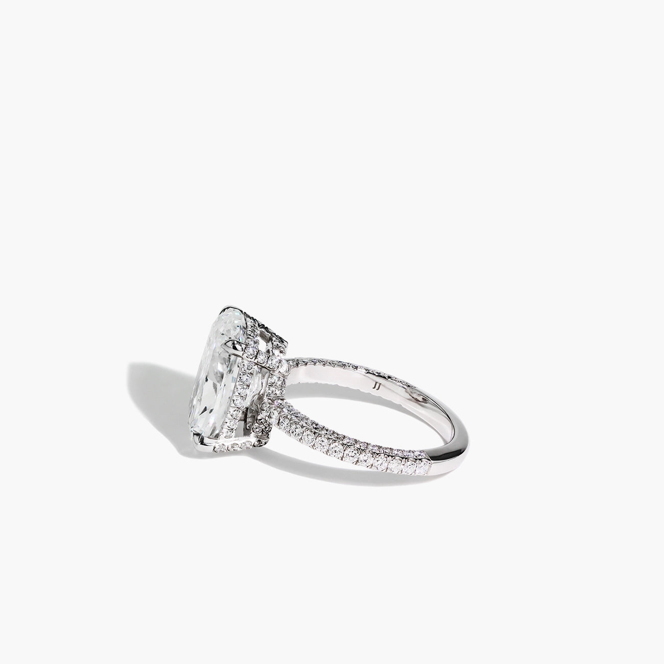 5 Carat Cushion-Cut Micro Pavé Engagement Ring