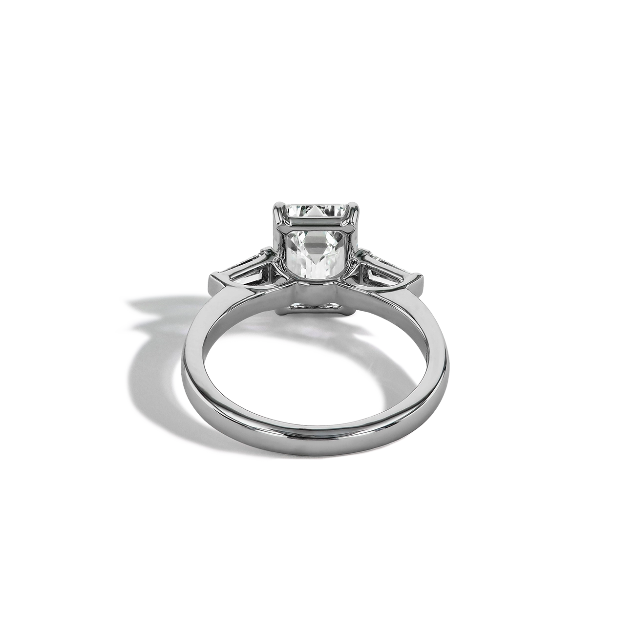 3 Carat Emerald Lab Diamond Engagement Ring