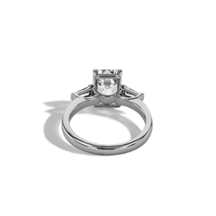 3 Carat Emerald Lab Diamond Engagement Ring