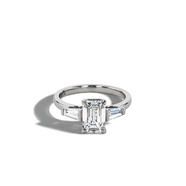 2 Carat Emerald-Cut Lab Diamond Engagement Ring