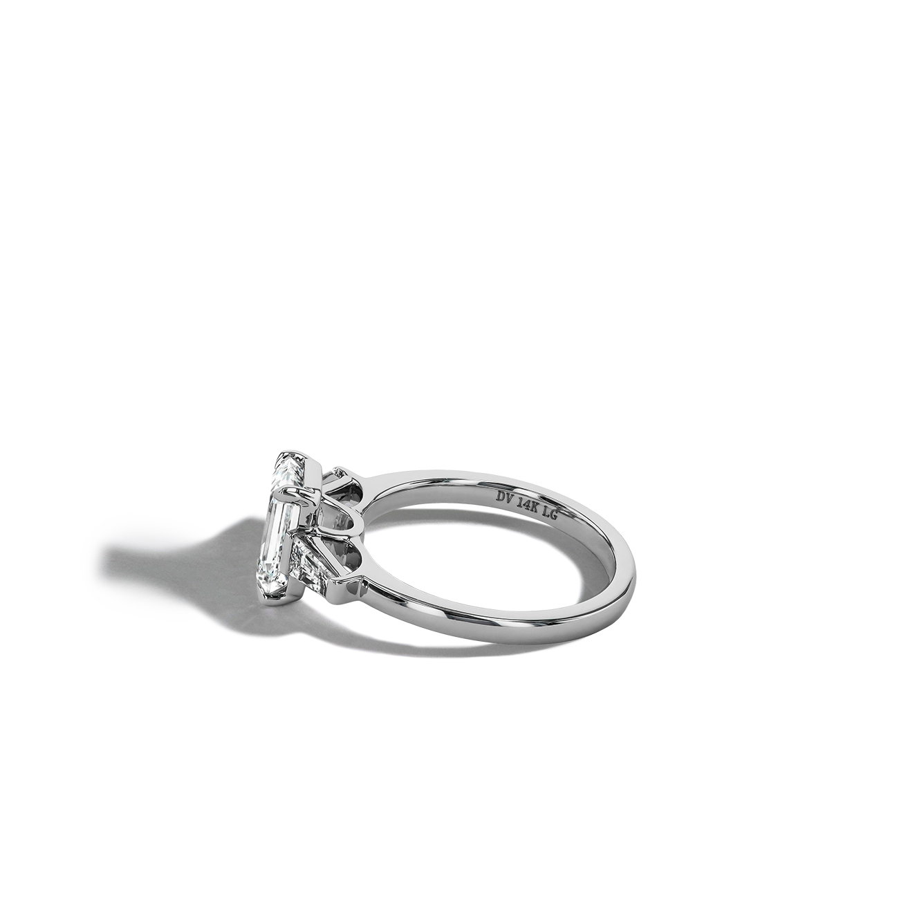 2 Carat Emerald-Cut Lab Diamond Engagement Ring