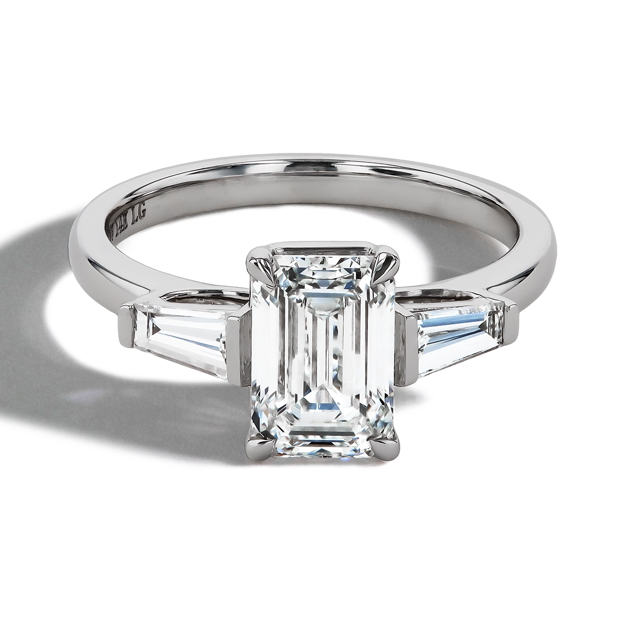 2 Carat Emerald-Cut Lab Diamond Engagement Ring