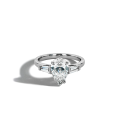 2 Carat Pear-Shaped Lab Diamond Engagement Ring