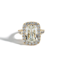 5 Carat Cushion-Cut Tapered Diamond Ring