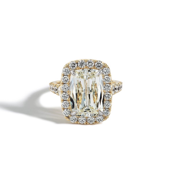 5 Carat Cushion-Cut Tapered Diamond Ring