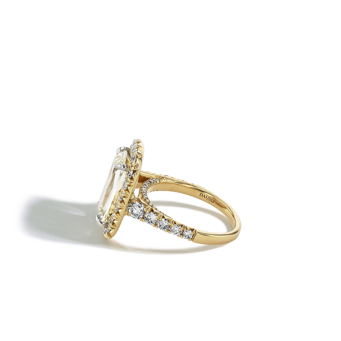 5 Carat Cushion-Cut Tapered Diamond Ring