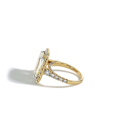 5 Carat Cushion-Cut Tapered Diamond Ring