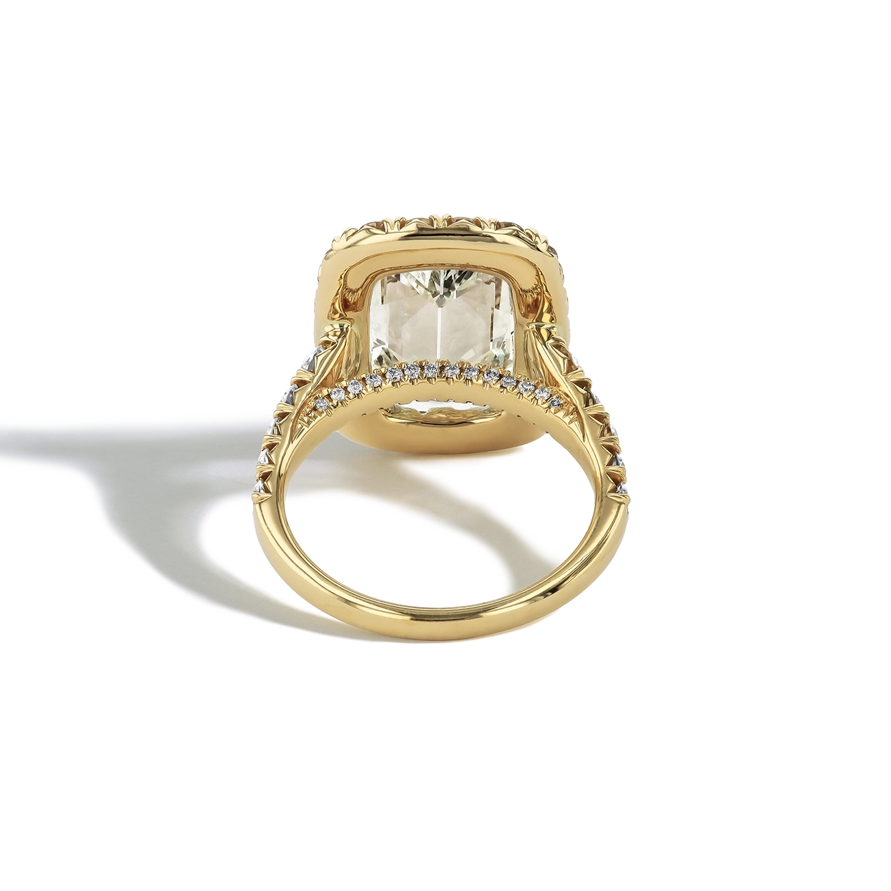 5 Carat Cushion-Cut Tapered Diamond Ring
