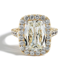 5 Carat Cushion-Cut Tapered Diamond Ring