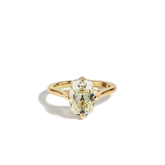3 Carat Old Mine Elongated Cushion Cut Diamond Compass Engagement Ring
