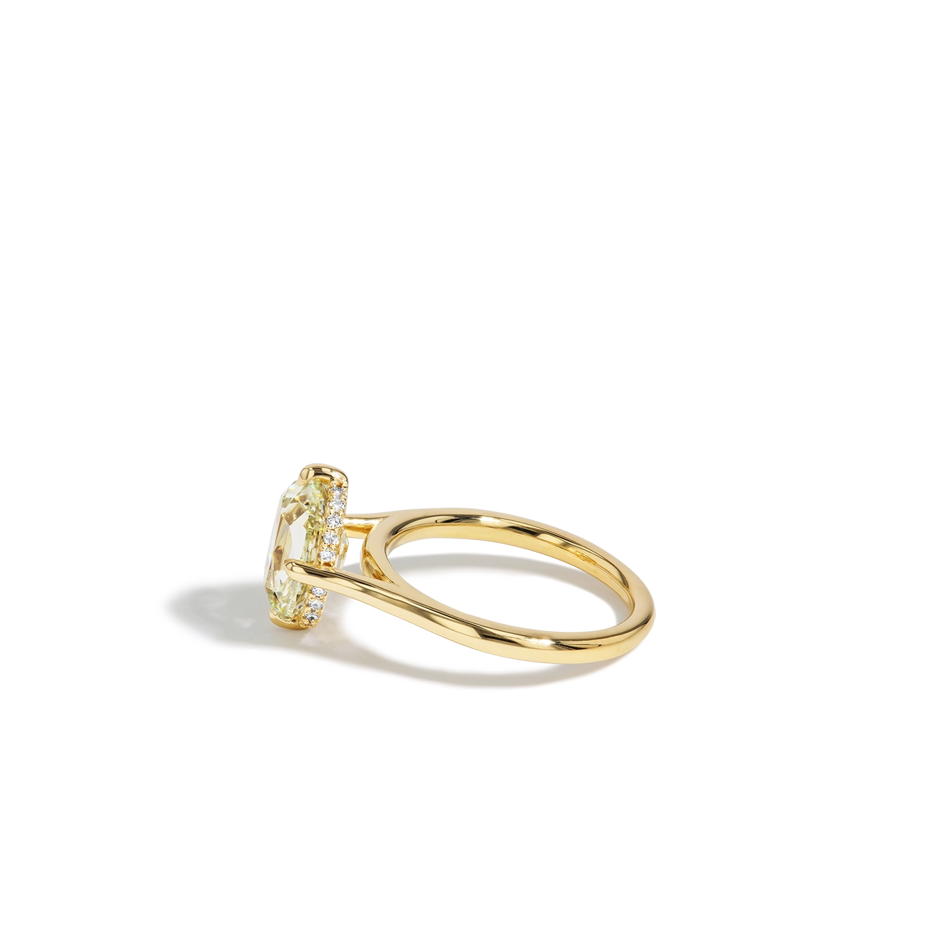 3 Carat Old Mine Elongated Cushion Cut Diamond Compass Engagement Ring