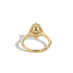 3 Carat Old Mine Elongated Cushion Cut Diamond Compass Engagement Ring