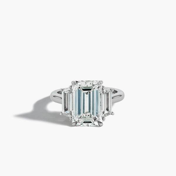 Emerald-Cut Three Stone Engagement Ring