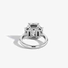 Emerald-Cut Three Stone Engagement Ring