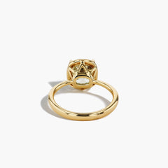 3 Carat Old Mine Cushion Diamond Engagement Ring