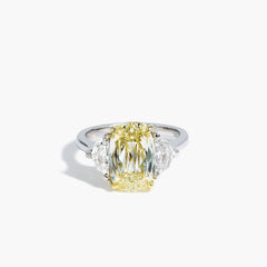 Three-Stone Yellow Diamond Engagement Ring