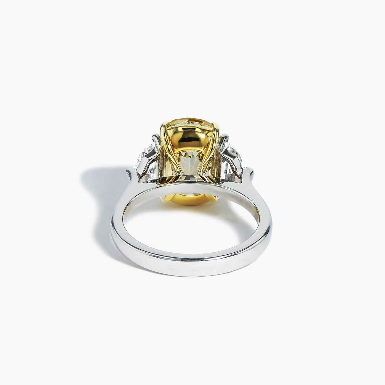 Three-Stone Yellow Diamond Engagement Ring