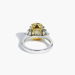 Three-Stone Yellow Diamond Engagement Ring