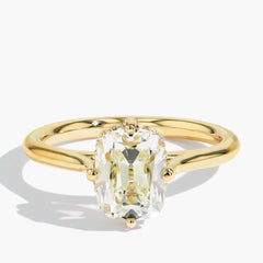 2 Carat Old Mine Diamond Compass Engagement Ring