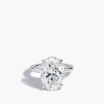 8 Carat Oval Cut Solitaire Engagement Ring in 14K White Gold - Private Label product