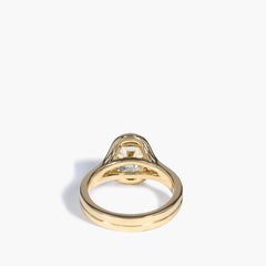 3 Carat Old Mine Cut Engagement Ring in Yellow Gold