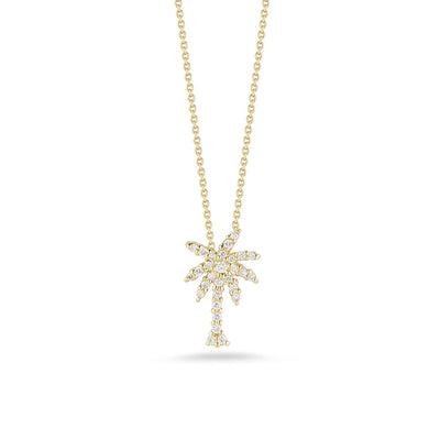 Roberto Coin Tiny Treasures Yellow Gold Diamond Palm Tree Pendant Necklace - Roberto Coin product