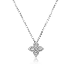 Roberto Coin Princess Flower Small Diamond Necklace