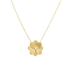 Marco Bicego Petali Single Diamond Flower Necklace