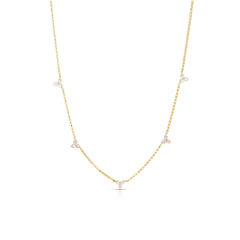 Roberto Coin Diamonds By The Inch 5 Station Diamond Necklace in Yellow Gold - 0.45ctw