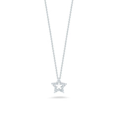 Roberto Coin Tiny Treasures White Gold Diamond Star Pendant Necklace