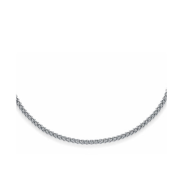 Fope Classic 2.8mm White Gold Mesh 18" Necklace