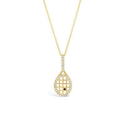 Roberto Coin Tiny Treasure Yellow Gold Tennis Racquet Pendant Necklace - Roberto Coin product