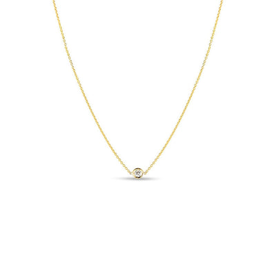 Roberto Coin Diamonds By The Inch Yellow Gold Single Diamond Pendant Necklace - Roberto Coin product