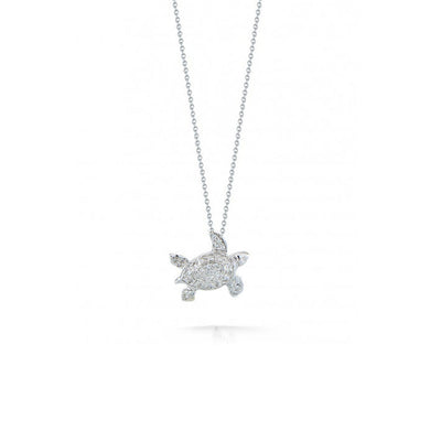 Roberto Coin Tiny Treasures White Gold Sea Turtle Pendant Necklace - Roberto Coin product