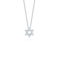 Roberto Coin Tiny Treasures White Gold Diamond Star of David Necklace