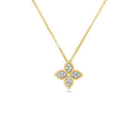 Roberto Coin Princess Flower Medium Diamond Necklace
