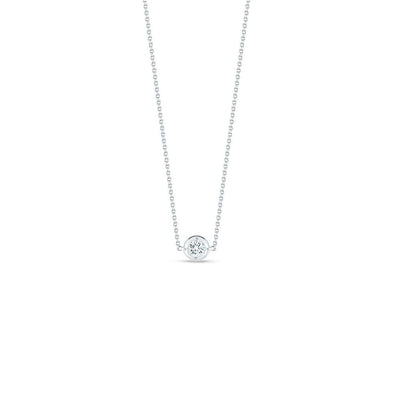 Roberto Coin Diamonds By The Inch White Gold Single Diamond Pendant Necklace - Roberto Coin product